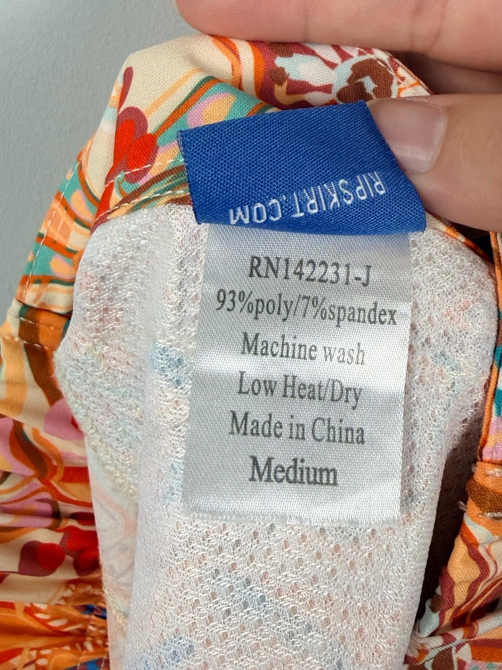RipSkirt Hawaii Sport Skirt Floral Print Drawstring Beach Tropical Size medium - Picture 7 of 7